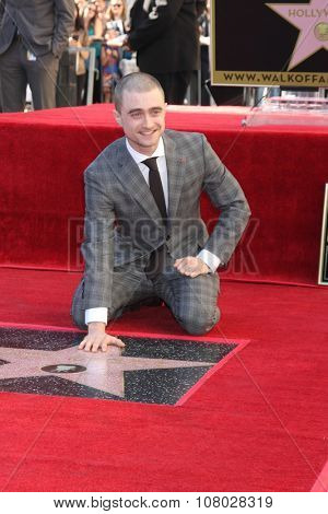 LOS ANGELES - NOV 12:  Daniel Radcliffe at the Daniel Radcliffe Hollywood Walk of Fame Ceremony at the Hollywood Walk of Fame on November 12, 2015 in Los Angeles, CA