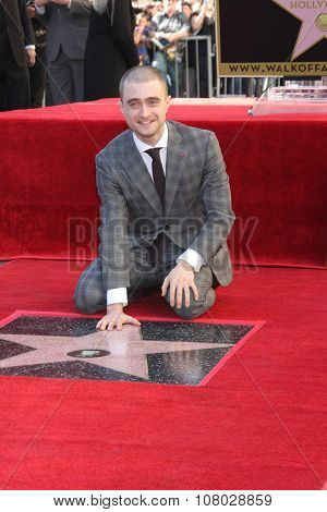 LOS ANGELES - NOV 12:  Daniel Radcliffe at the Daniel Radcliffe Hollywood Walk of Fame Ceremony at the Hollywood Walk of Fame on November 12, 2015 in Los Angeles, CA