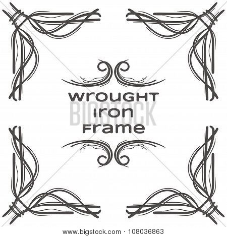 Wrought Iron Frame Five