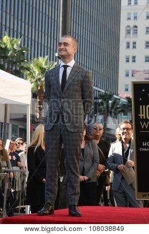 LOS ANGELES - NOV 12:  Daniel Radcliffe at the Daniel Radcliffe Hollywood Walk of Fame Ceremony at the Hollywood Walk of Fame on November 12, 2015 in Los Angeles, CA