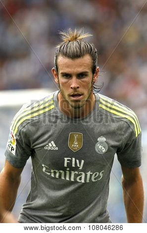 BARCELONA - SEPT, 12: Gareth Bale of Real Madrid during a Spanish League match against RCD Espanyol at the Power8 stadium on September 12 2015 in Barcelona Spain