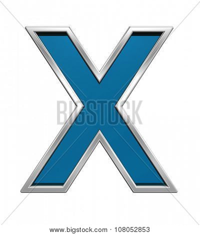  Preview
Stock Photo:
One letter from blue glass with chrome frame alphabet set, isolated on white. Computer generated 3D photo rendering.