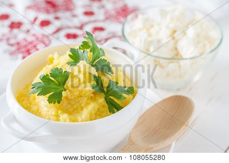 Banush - traitional ukrainian corn meal