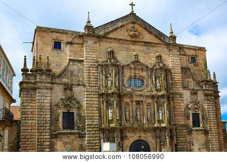 Santiago de Compostela end of Saint James Way San Matino Pinario church in Galicia Spain