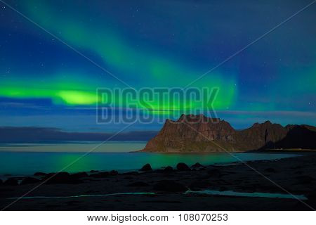 Aurora over the sea