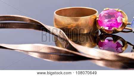 Variety Of Jewelry Made Of Precious Metals