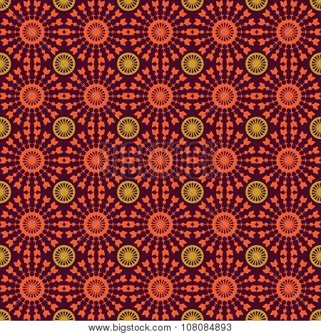 Abstract geometric seamless pattern with circle and line. Endless texture for wallpaper, fill, web p