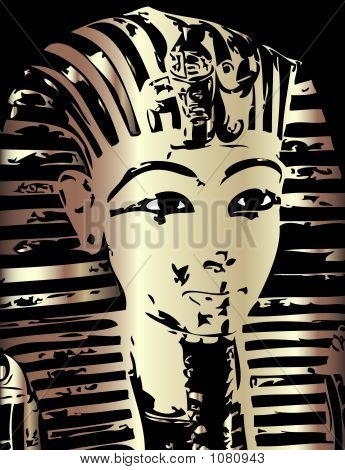 Tuatankhamun maska - vektorové ilustrace