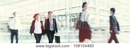 People commuting in Hong Kong Pedestrian Concept