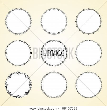 Vintage Calligraphy Decorative Frame Set