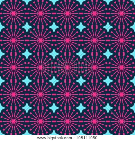 Abstract geometric seamless pattern. Brown style pattern with circle and line. Endless texture for w