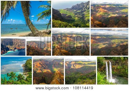 Kauai pictures collage