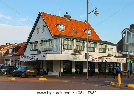 Donuts And Grill House And Autos Near It In Zwanenburg, The Netherlands