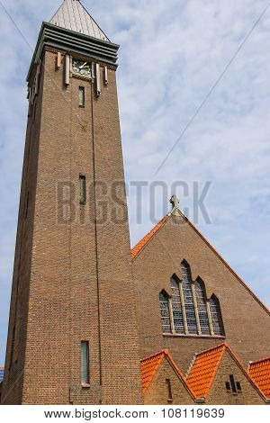 Facade Of Roman Catholic St. Agatha Church (st. Agathakerk) On Grote Krocht Street In Zandvoort, The