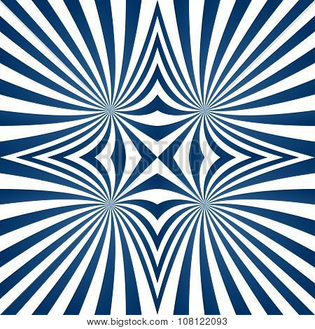 Blue hypnotic curved stripe background