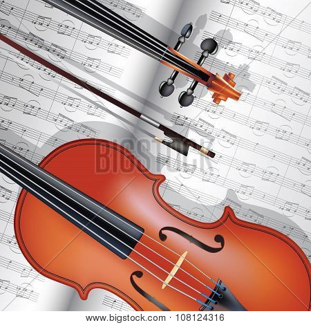 Violin And Notes