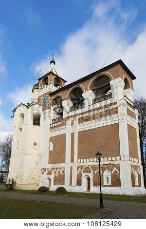 Belfry Saviour Euthymius monastery at  Suzdal was built in  16th century, the Golden Ring of Russia
