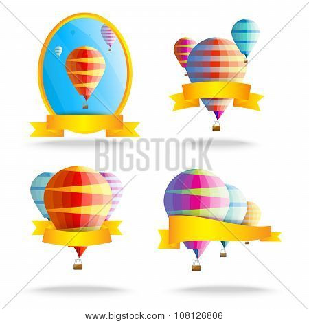 Ribbons with balloons
