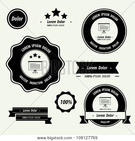 Label And Ribbon Black Color