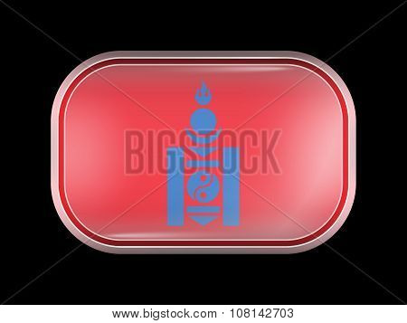 Mongolian Soyombo. Rectangular Shape With Rounded Corners