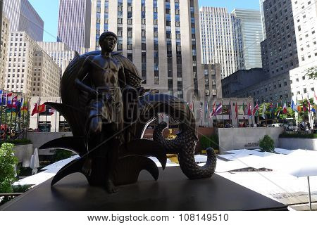 Figure of Youth at Rockefeller Center