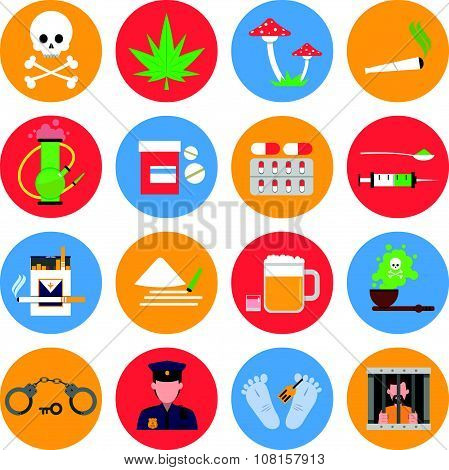Drugs Icons Set
