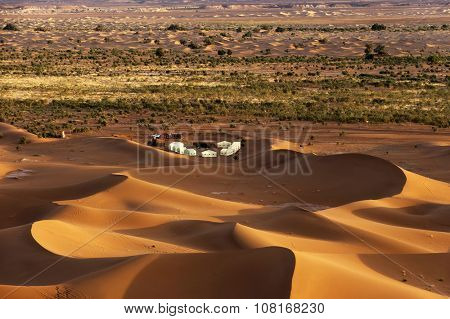 Sunrise light in Sahara Desert, Africa