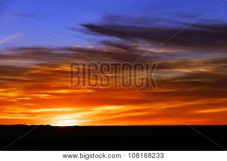 Sunrise light in Sahara Desert, Africa