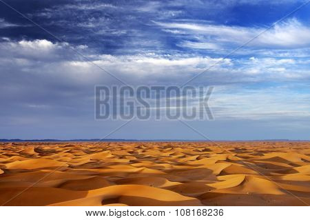 Sunrise light in Sahara Desert, Africa