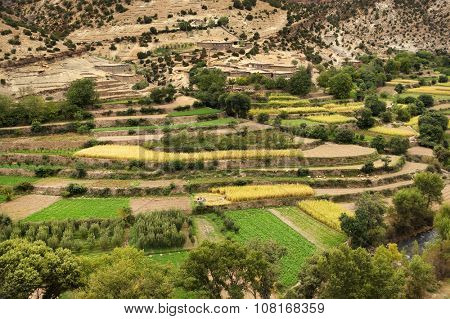 Moroccan village in Atlas Mountain, Africa