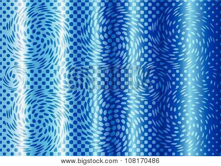 Optical Illusion Abstract On Blue Background