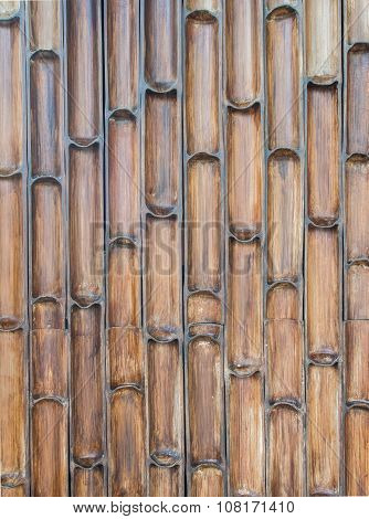 Half Bamboo Wall Background