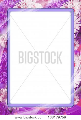 Vintage frame with flowers