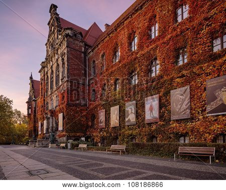 Wroclaw, Poland, - November 1, 2015: Wroclaw National museum