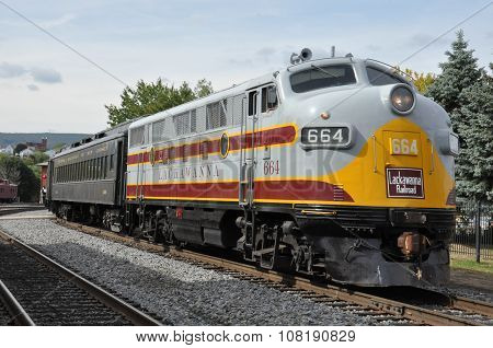 Diesel Locomotive at Steamtown National Historic Site in Scranton, Pennsylvania