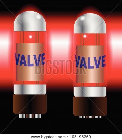 Two Hot Amplifier Valves