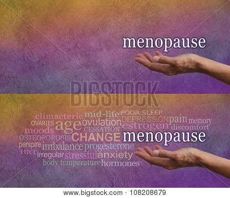 Menopause signs and symptoms word cloud