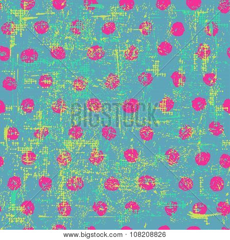 Hand Drawn Polka Dot Seamless Pattern