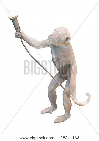 Statuette Of Monkey With Light Bulb