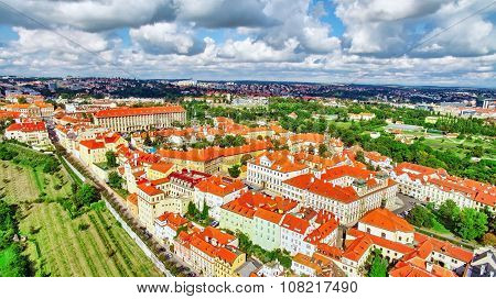 Area Lesser Town Of Prague, Near The Church Saint Vitus, Ventseslaus And Adalbert. Czech Republic.