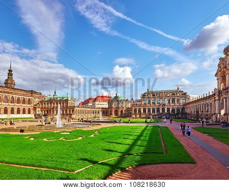 Dresden,germany-september 08,2015: Zwinger Palace (der Dresdner Zwinger) Art Gallery Of Dresden, Whi
