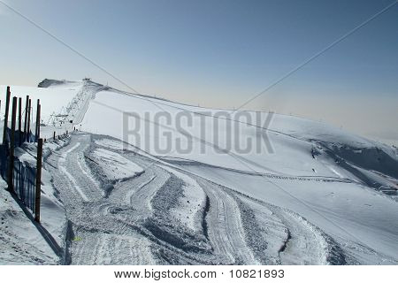 Skipiste, Zermatt, Schweiz
