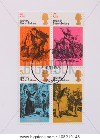 British Mail Stamps Celebrating Charles Dickens