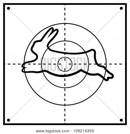 Target with hare.