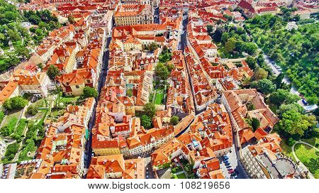 Area Lesser Town Of Prague(mala Strana), Near The Church Saint Vitus, Ventseslaus And Adalbert. Czec