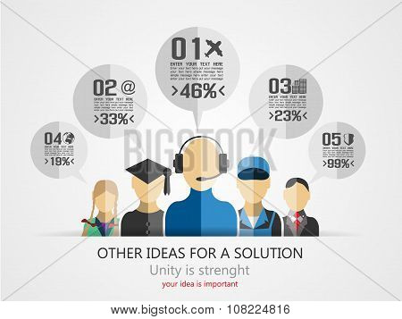 Teamwork Communication Concept Art People Flat Style Third Edition