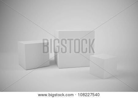 Abstract geometric cubes background . 3d render