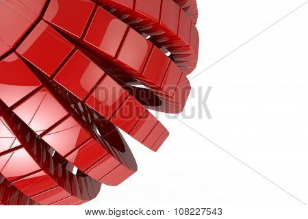 Abstract geometric cubes background . 3d render