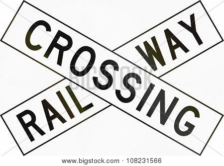 New Zealand Road Sign Pw-14 - Railway Crossbuck