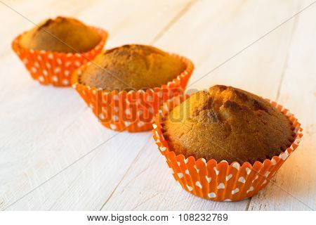 Muffins In Orange Holder